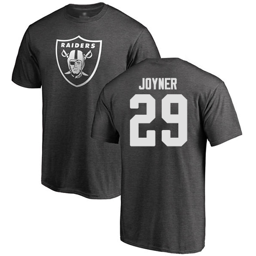 Men Oakland Raiders Ash Lamarcus Joyner One Color NFL Football #29 T Shirt